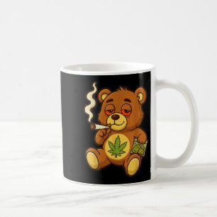 Mug Ours En Jouet Mauvaise Herbe Fumer Ours Avec Feuil
