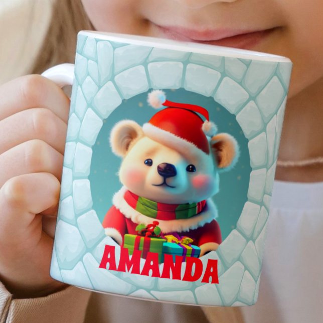 Mug Ours en peluche 3D Noël Personnalisé Enfants Choco (Créateur téléchargé)