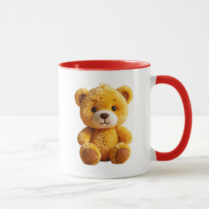 Mug Ours en peluche au pelage doré tout mignon.