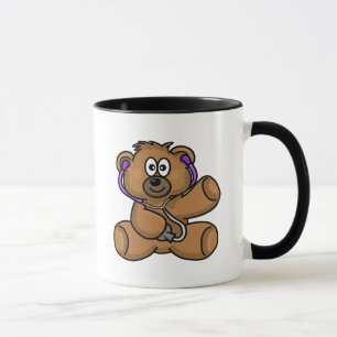 Mug Ours en peluche avec stéthoscope Personnaliser Nom