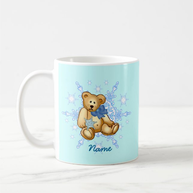 Mug Ours en peluche bébé bleu (Gauche)