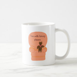 Mug Ours en peluche dans la chaise, thé au miel s'il v