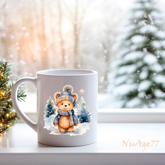 Mug Ours en peluche dans la forêt, personnalisé (Créateur téléchargé)