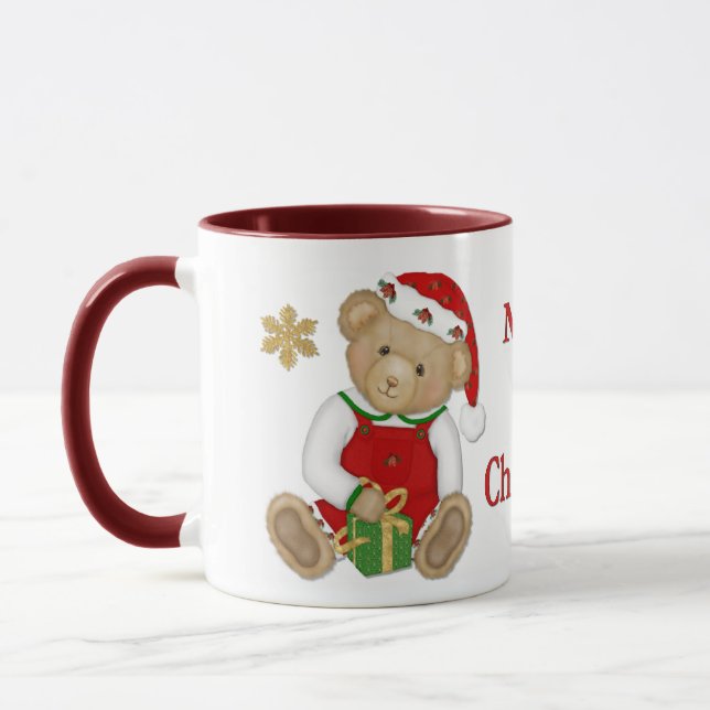 Mug Ours en peluche de Noël - Garçon (Gauche)