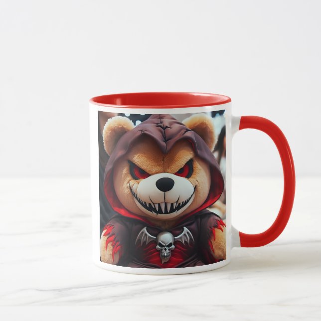 Mug Ours en peluche démoniaque au regard maléfique. (Droite)