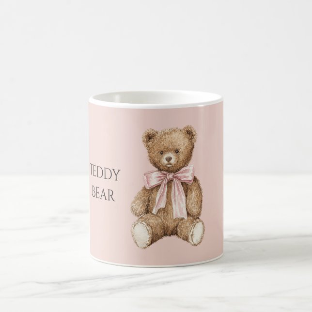 Mug Ours en peluche marron Arc rose (Centre)