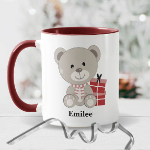 Mug Ours en peluche mignonne avec des cadeaux de Noël