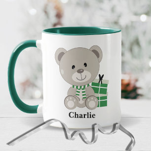 Mug Ours en peluche mignonne avec des cadeaux de Noël