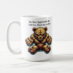 Mug Ours en peluche musclé et en colère de type mec du