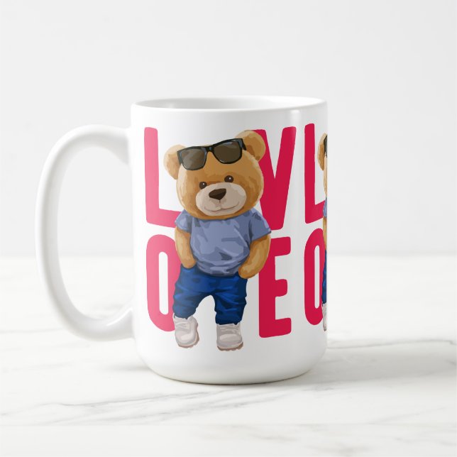 Mug Ours en peluche pour la Saint-Valentin Design d'am (Gauche)