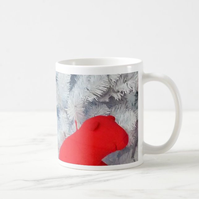 Mug Ours en peluche rouge dans l'arbre de Noël (Droite)