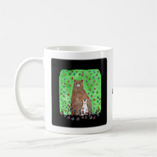 Mug Ours et lapin en fleurs mignonne Couple Nom person