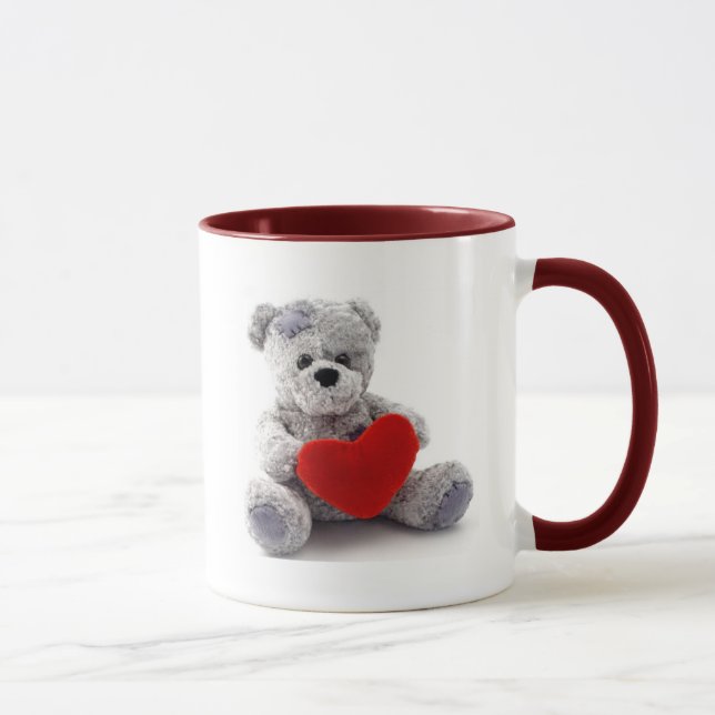 Mug Ours Gris Au Coeur (Droite)