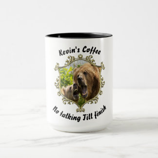 Mug Ours gris avec son bébé dans le forest.gold