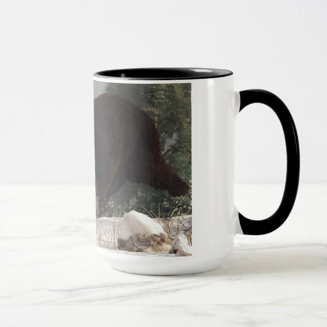 Mug Ours gris chassant le lapin (Droite)