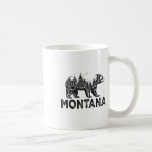 Mug Ours Grizzly Retro Montana Nature Randonnée Campin
