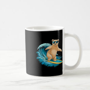Mug Ours Grizzly Surfeur Plage Été Planche de Surf Sur