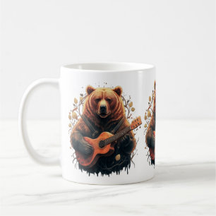 Mug ours jouant de la guitare