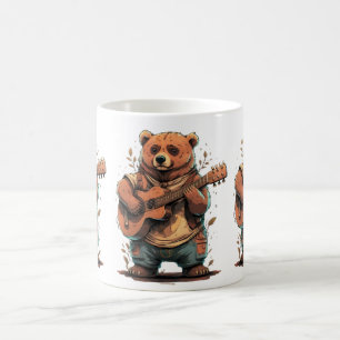 Mug ours jouant de la guitare