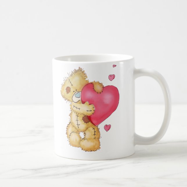 Mug Ours mignon avec des coeurs (Droite)
