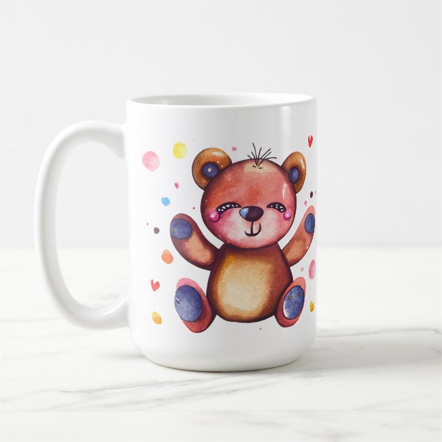 Mug Ours mignon Teddy cool positif (Gauche)
