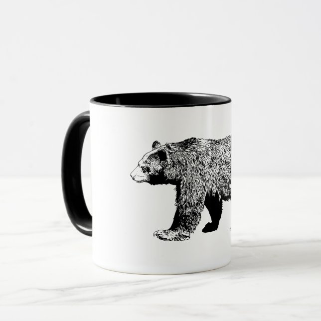 Mug Ours noir (Devant gauche)