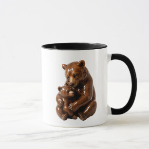 Mug ours noir et ourson, tendresse en maternelle.
