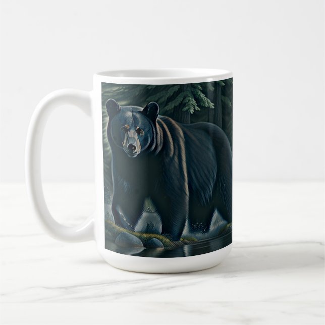 Mug Ours Noir Majestueux De La Forêt Du Nord (Gauche)