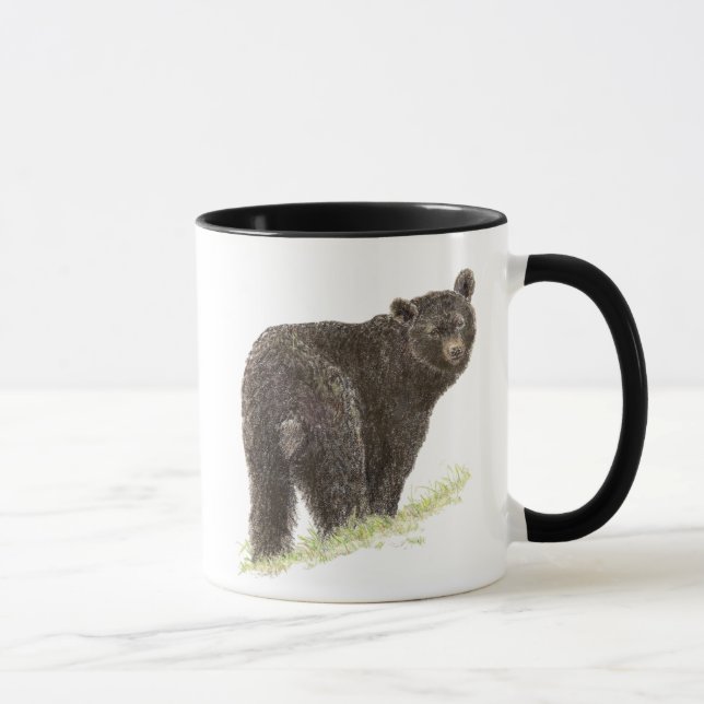 Mug Ours Noir mignon, Nature animale, Faune (Droite)