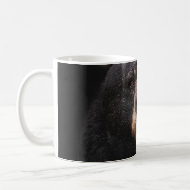 MUG OURS NOIR SUR BRANCHE BROWN EN BOIS ARBRE (Gauche)