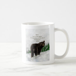 Mug Ours noir totem animal Inspirational Spirit Guide