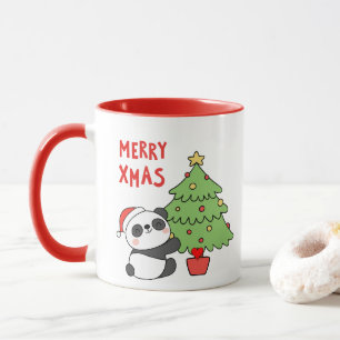 Mug Ours Panda Avec Arbre De Noël