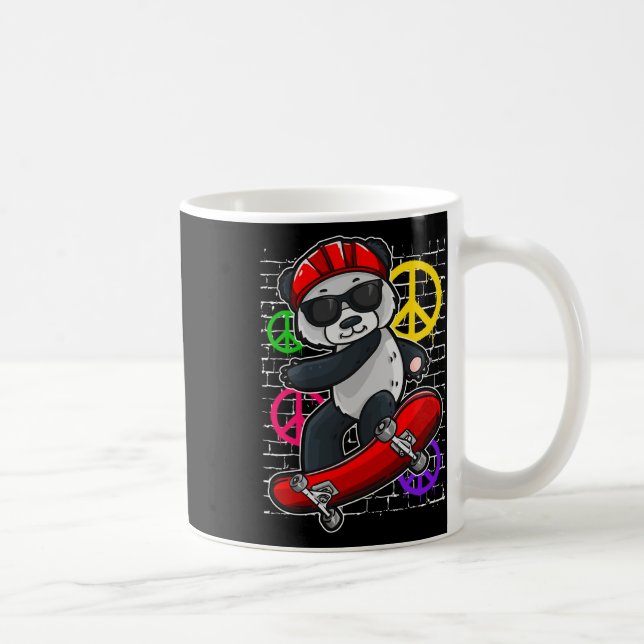 Mug Ours Panda Cool En Skateboard  (Droite)