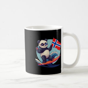 Mug Ours Panda Surfant Norvège Drapeau Norvégien Norvé
