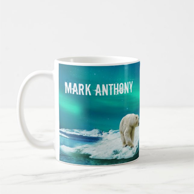 Mug Ours polaire Aurore boréale (Gauche)