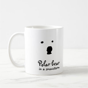 Mug Ours polaire dans un t-shirt d'orage de neige