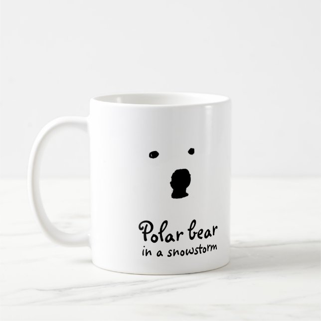 Mug Ours polaire dans une tempête de neige (Gauche)