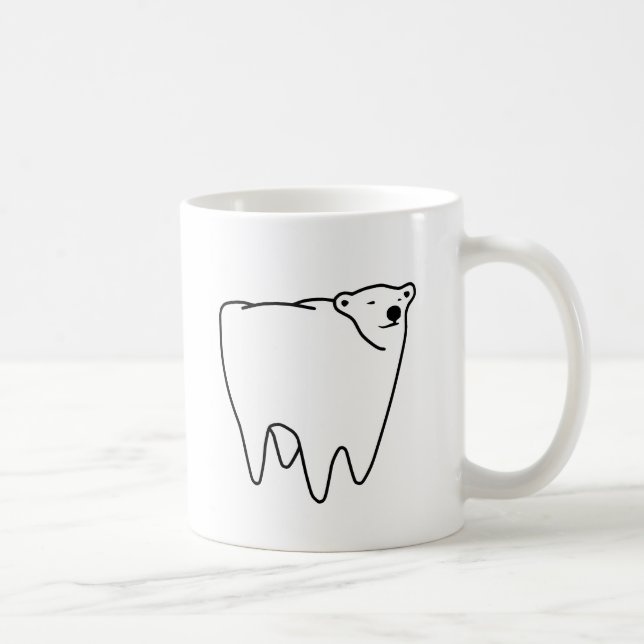Mug Ours polaire de dent d'ours molaire (Droite)