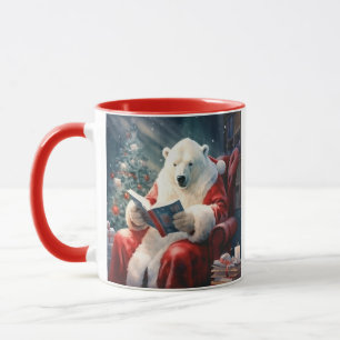 Mug Ours polaire de Noël lisant