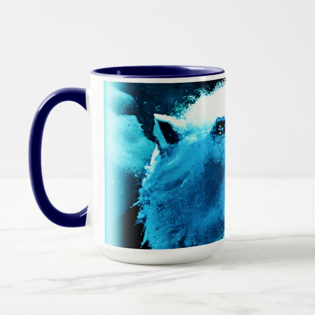 Mug "Ours Polaire En Colère" Belle Peinture. Commandez (Gauche)