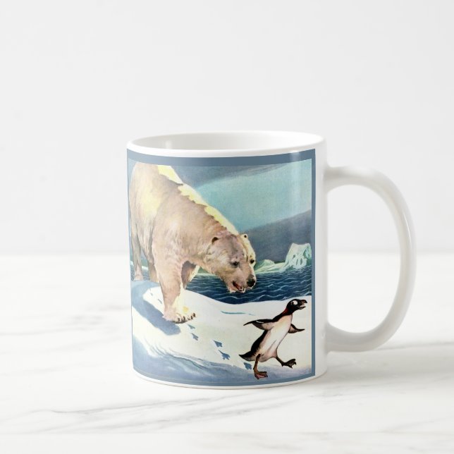 Mug Ours polaire et pingouin des années 1940 (Droite)