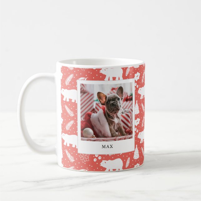 Mug Ours polaire Floral & Pine Holiday Rouge 2 Photo M (Gauche)
