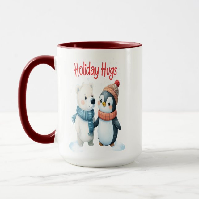Mug Ours polaire mignon et pingouins amis Musique de N (Gauche)