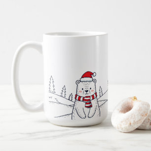 Mug Ours polaire minimaliste tiré à la main