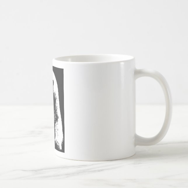 Mug Ours polaire noir et blanc Pop Art (Droite)