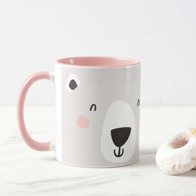 Mug Ours polaire personnalisé pour enfants (Avec donut)