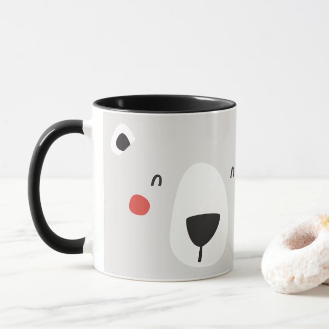 Mug Ours polaire personnalisé pour enfants (Avec donut)