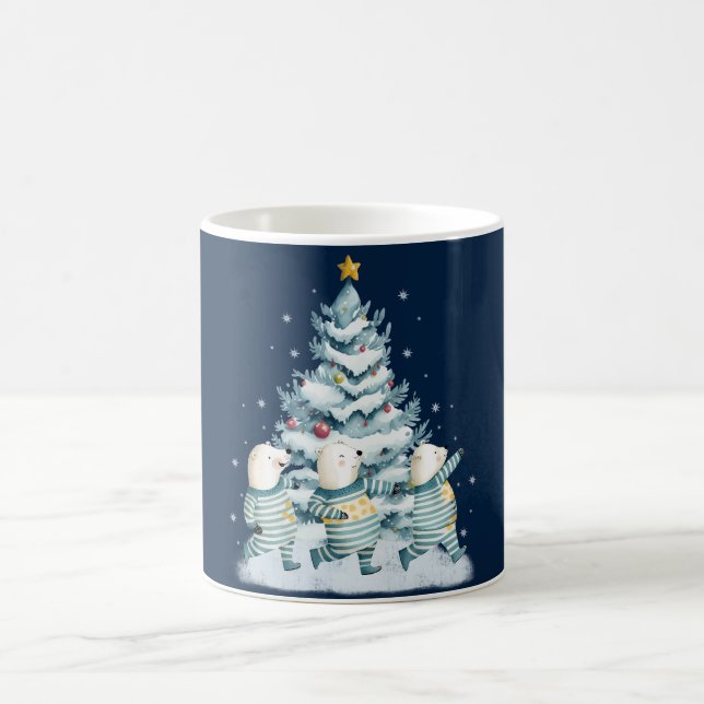 Mug Ours polaires à l'aquarelle mignons (Centre)