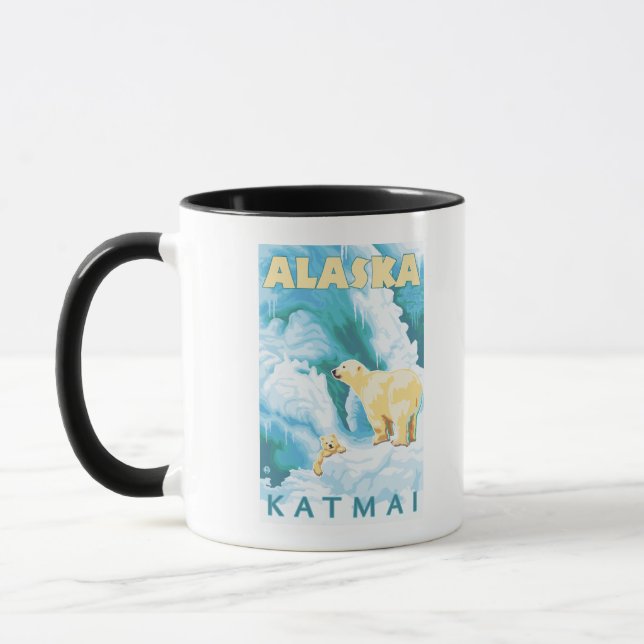 Mug Ours polaires & Cub - Katmai, Alaska (Gauche)