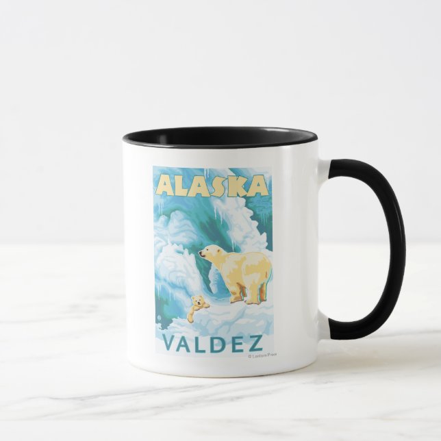 Mug Ours polaires & Cub - Valdez, Alaska (Droite)